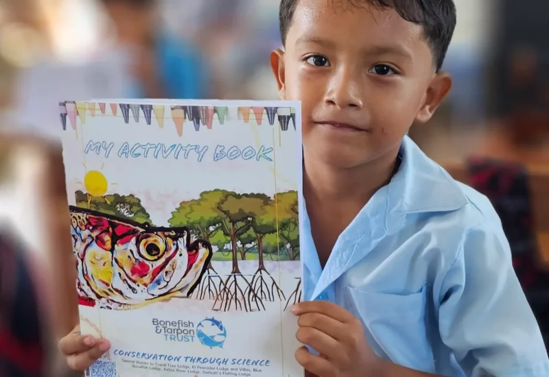 Student with workbook